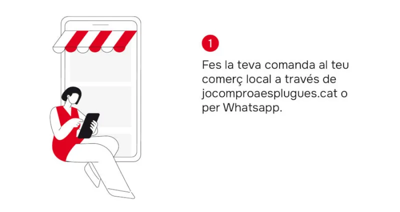 Pas 1: fes la teva comanda al teu comerç d'Esplugues